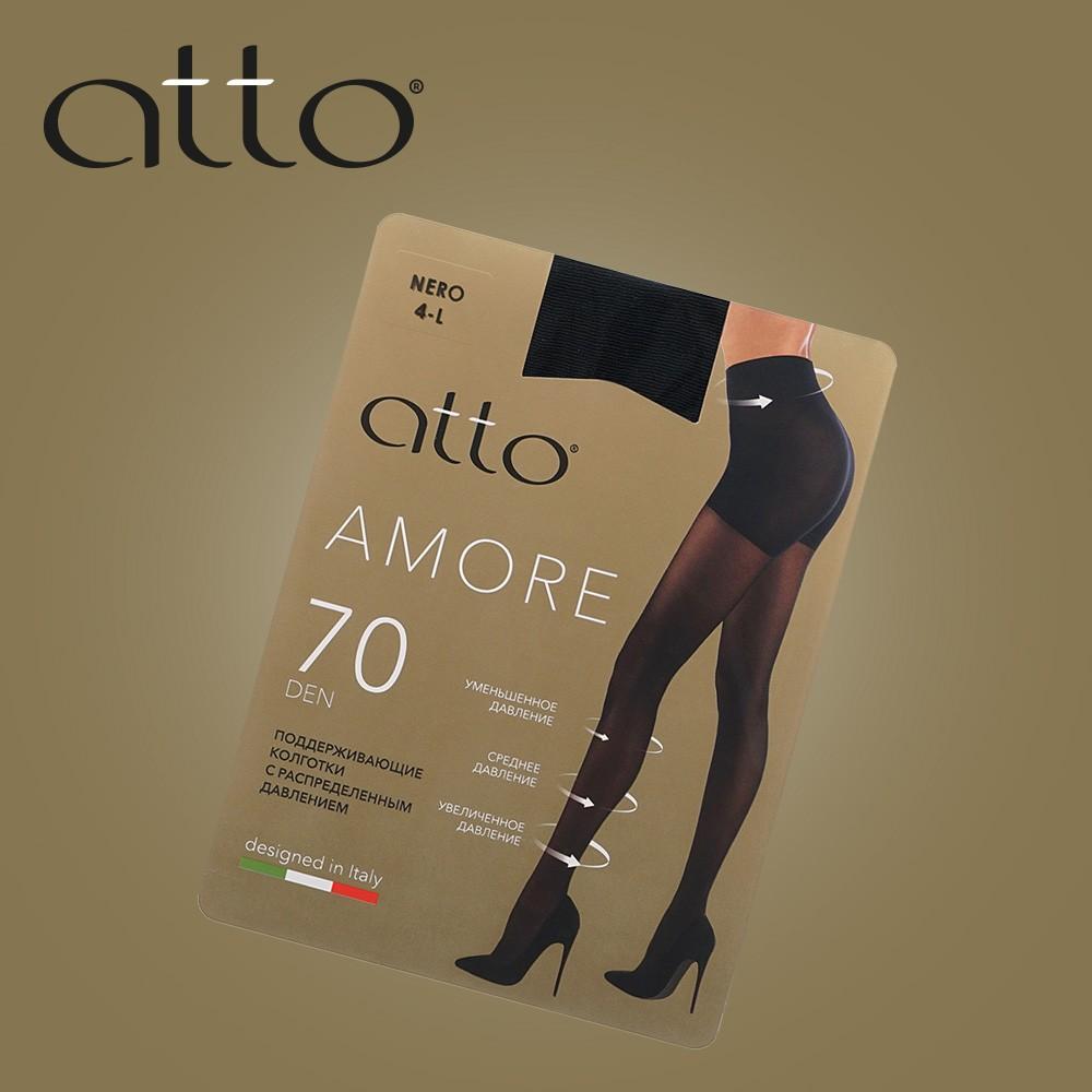 Женские поддерживающие колготки Atto Amore 70den Nero 4 размер. Фото 9.