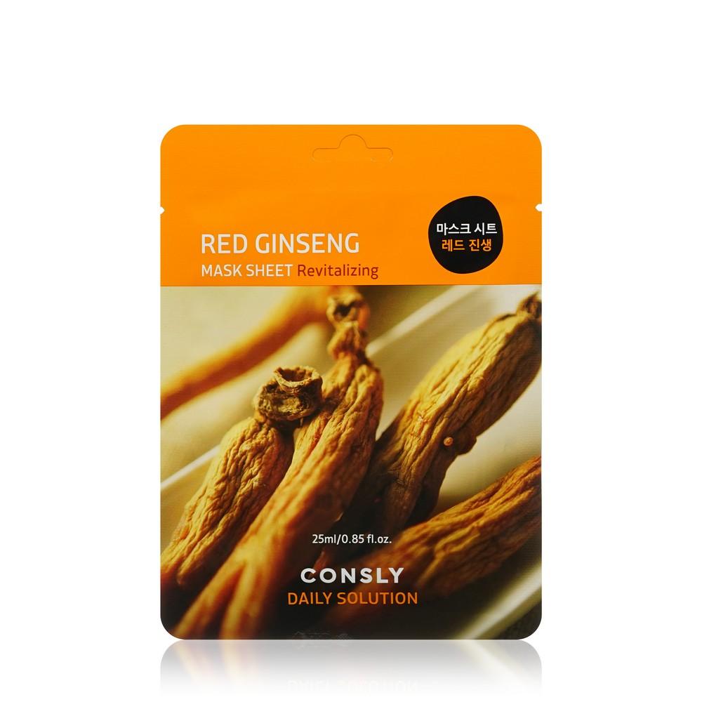 Глубоко увлажняющая маска для лица Consly Red Ginseng с экстрактом красного женьшеня 25мл.