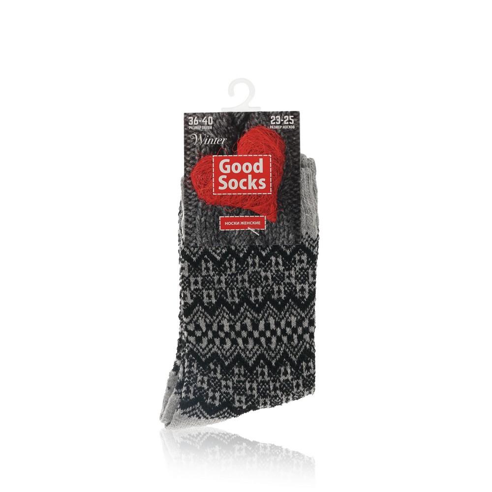 Женские носки Good Socks AW 19/7, WAT8126-12 " Скандинавия " с шерстью.