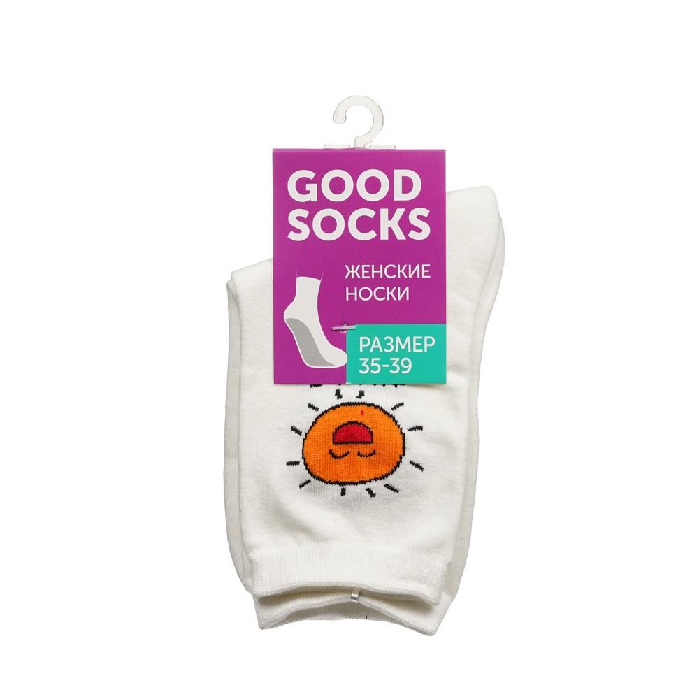 Женские носки Good Socks Солнце Белый р.35-39. Фото 1.