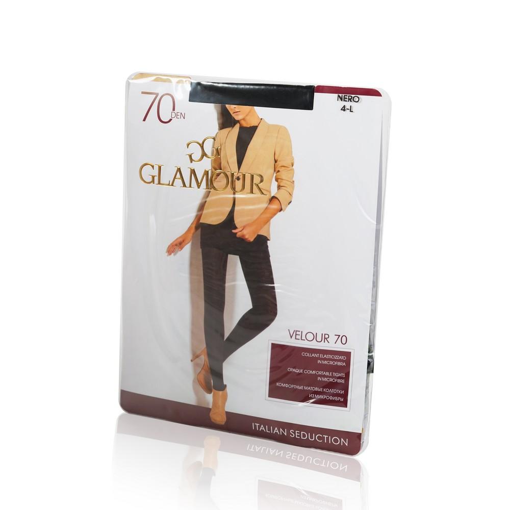 Женские колготки Glamour Velour 70den Nero 4 размер.