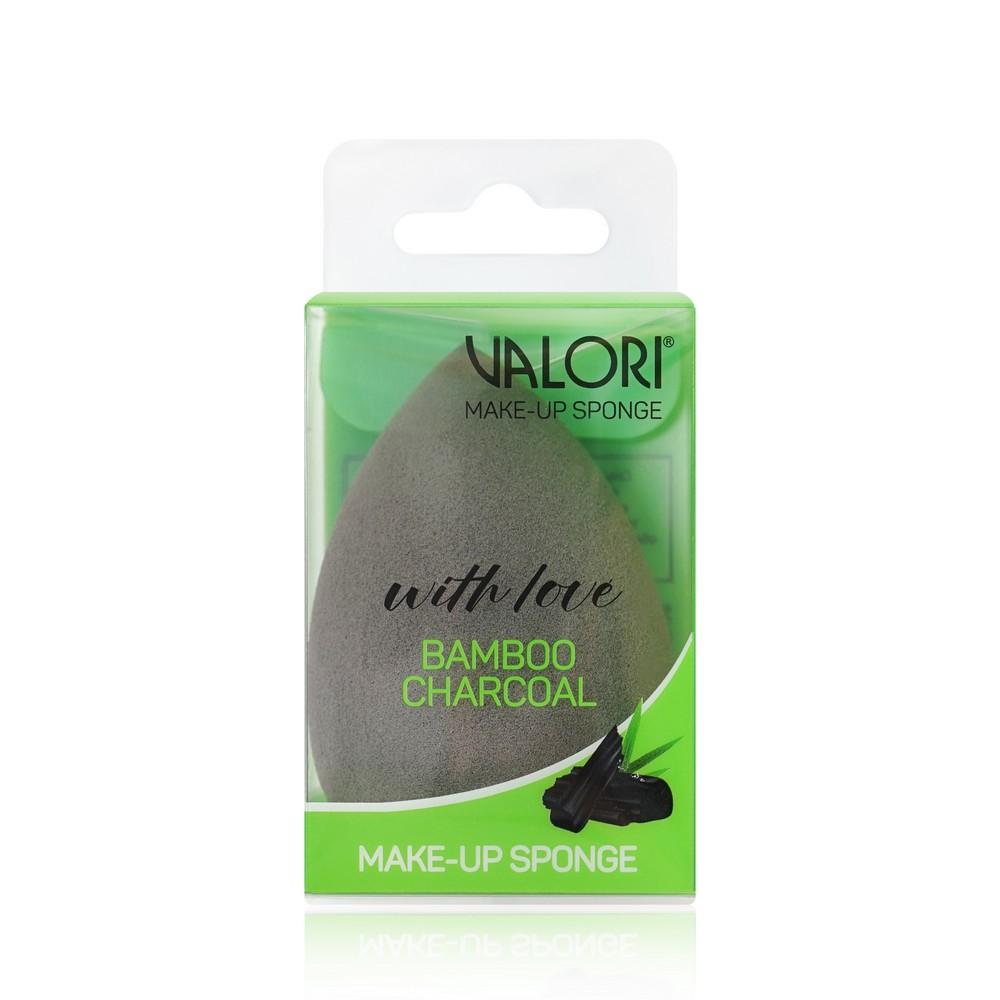 Косметический спонж для макияжа Valori Make Up Sponge Bamboo Charcoal с бамбуковым углем. Фото 1.