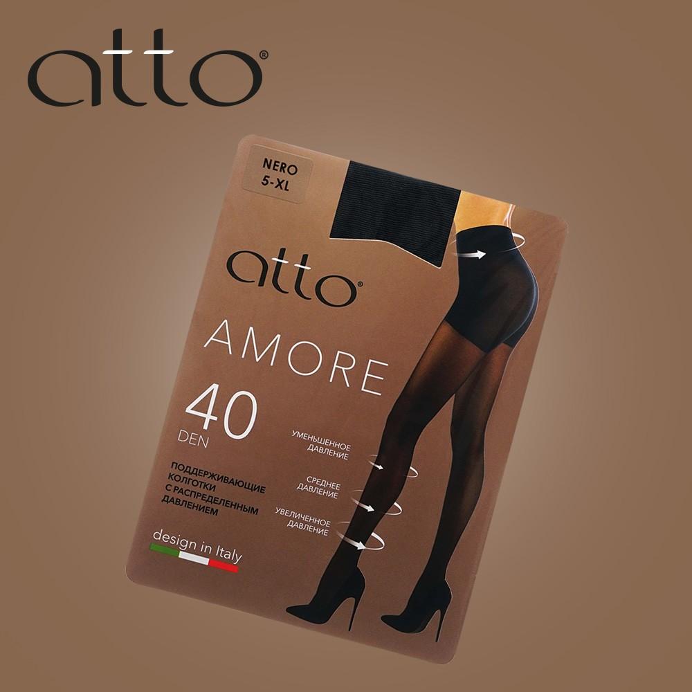 Женские поддерживающие колготки Atto Amore 40den Nero 5 размер. Фото 9.