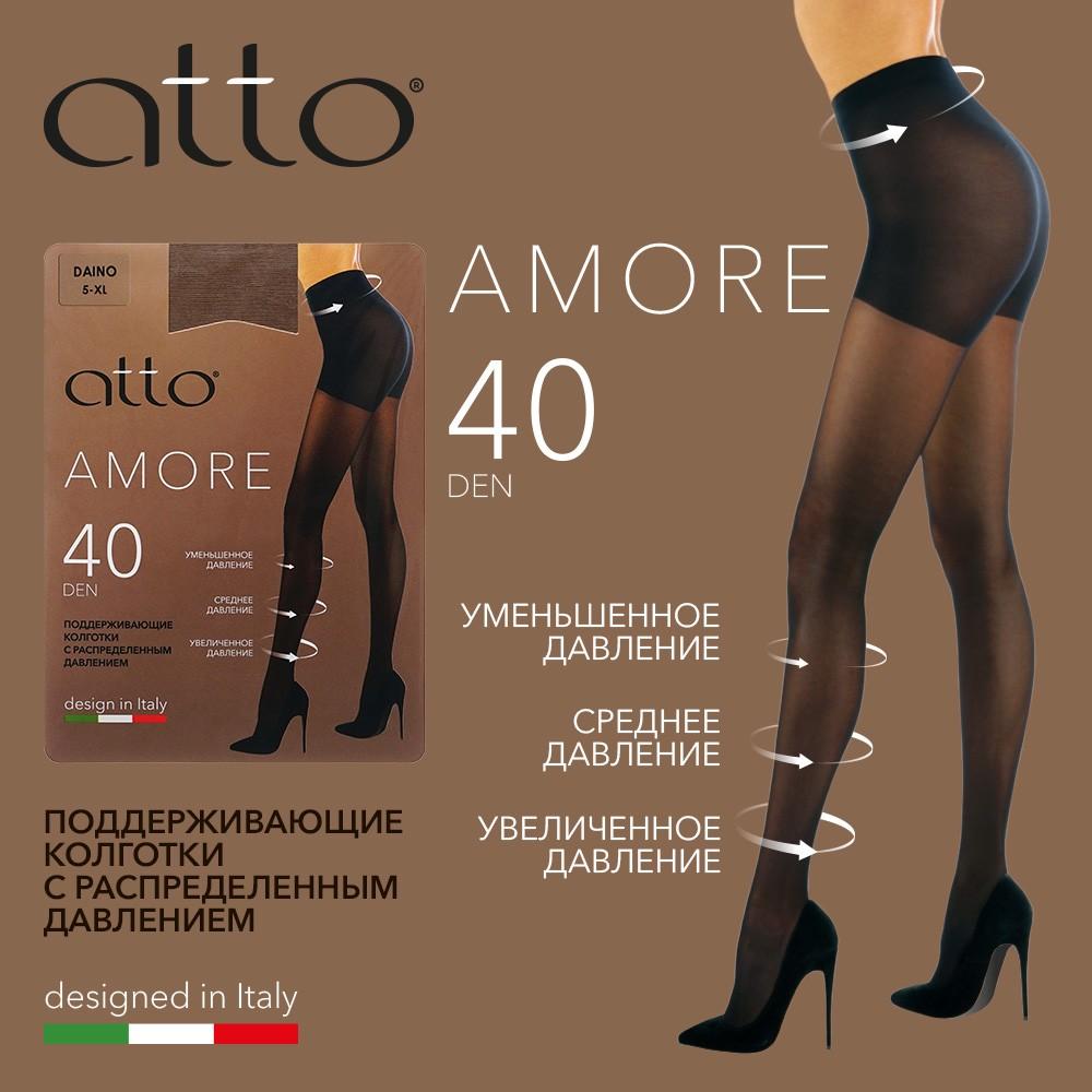 Женские поддерживающие колготки Atto Amore 40den Daino 5 размер. Фото 4.