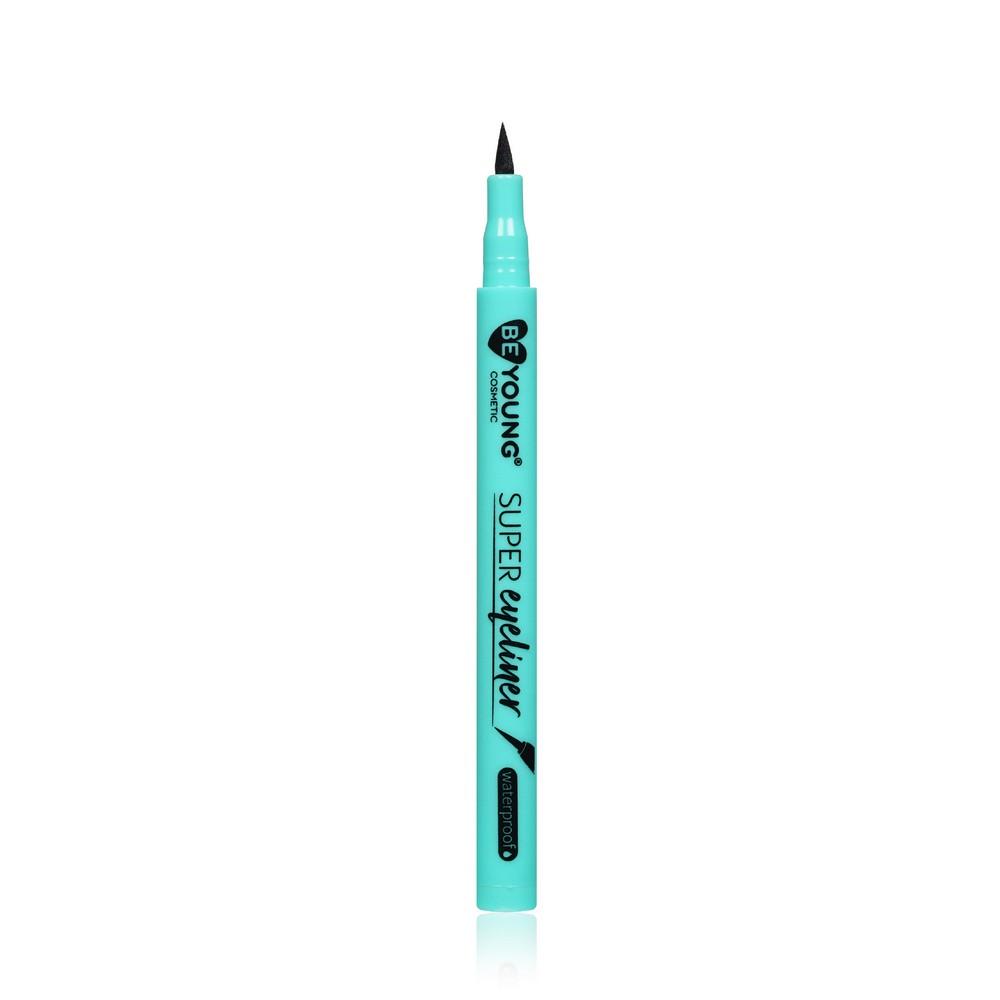 Подводка - фломастер для век BeYoung Super eyeliner Черная 0,5г. Фото 2.