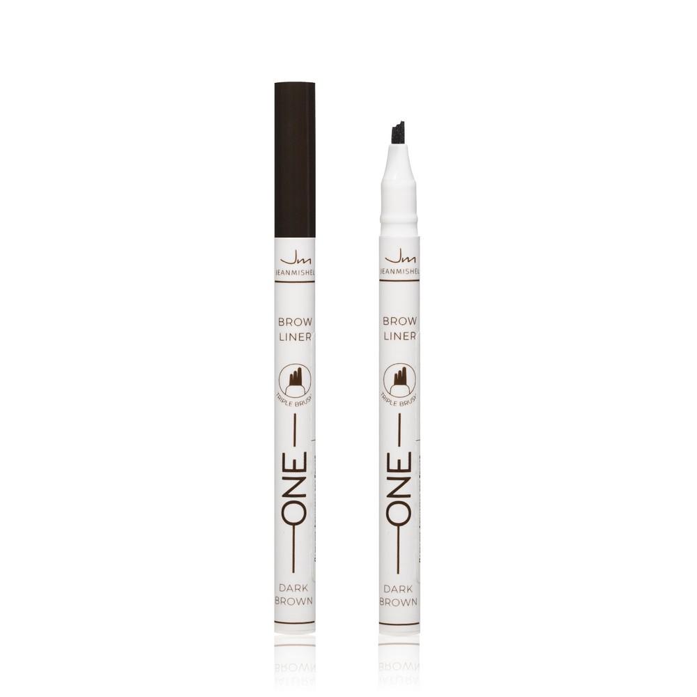 Фломастер для бровей Jeanmishel Brow Liner Triple Brush " One " , 03 , 0,7мл.