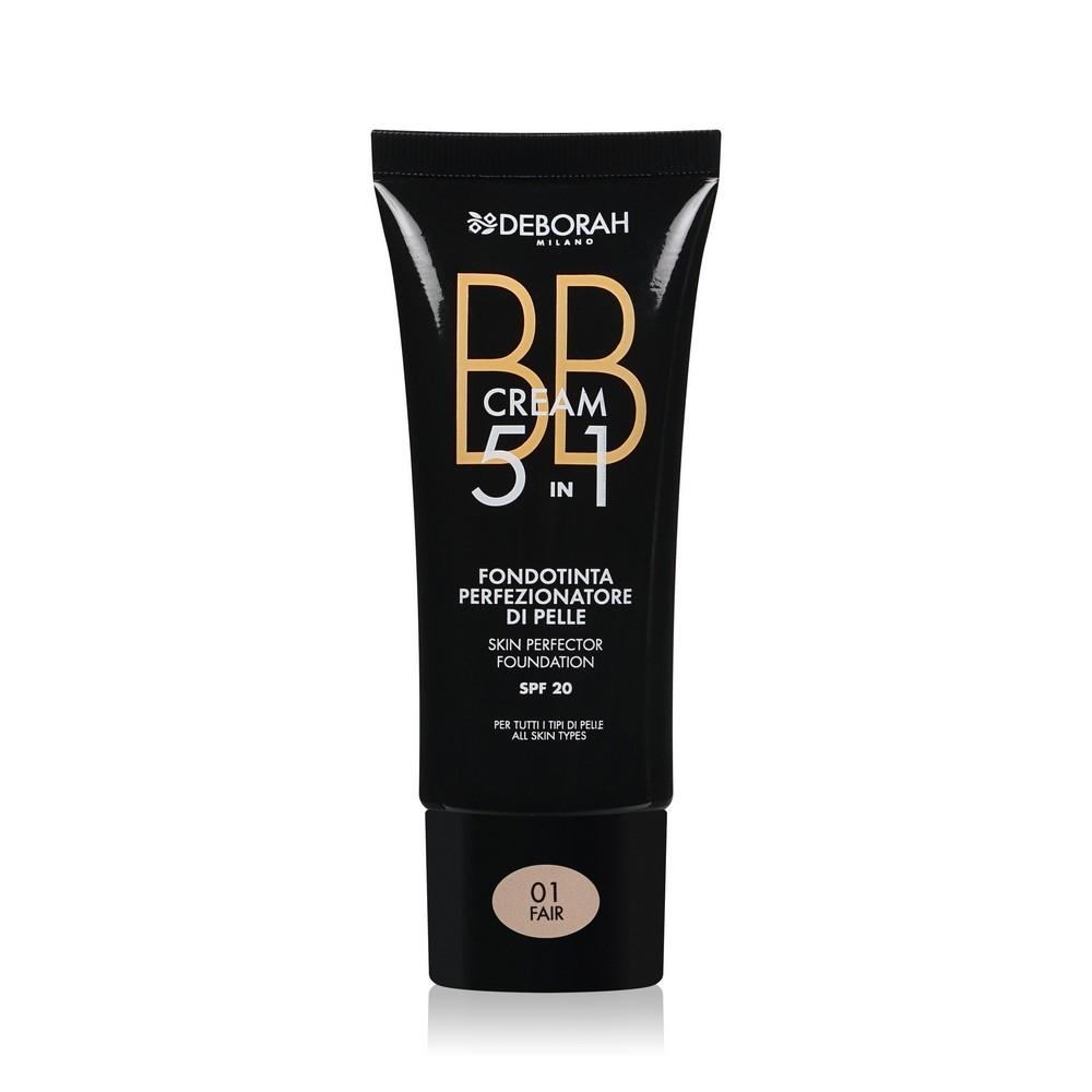 BB крем для лица DEBORAH Milano 5 in 1 Skin Perfector Foundation 01 SPF 20 30мл. Фото 2.