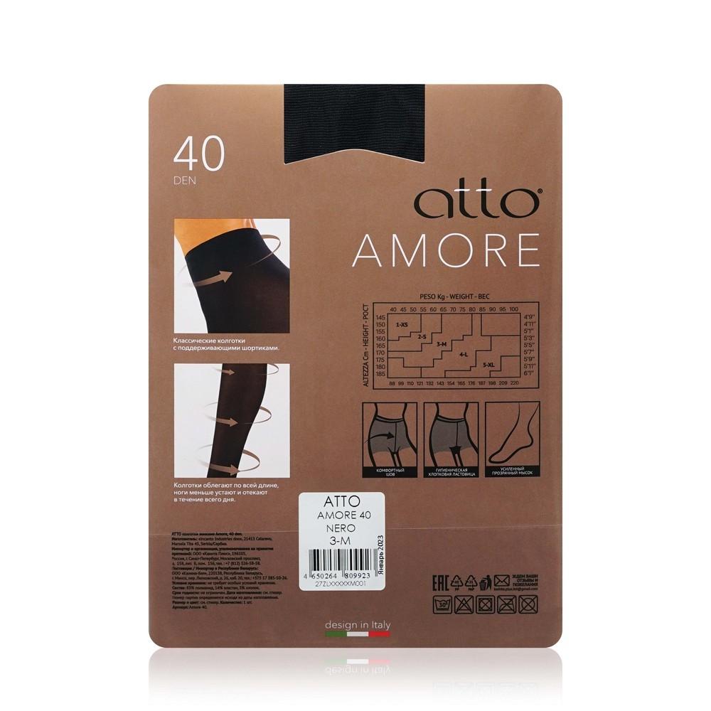 Женские поддерживающие колготки Atto Amore 40den Nero 3 размер. Фото 2.