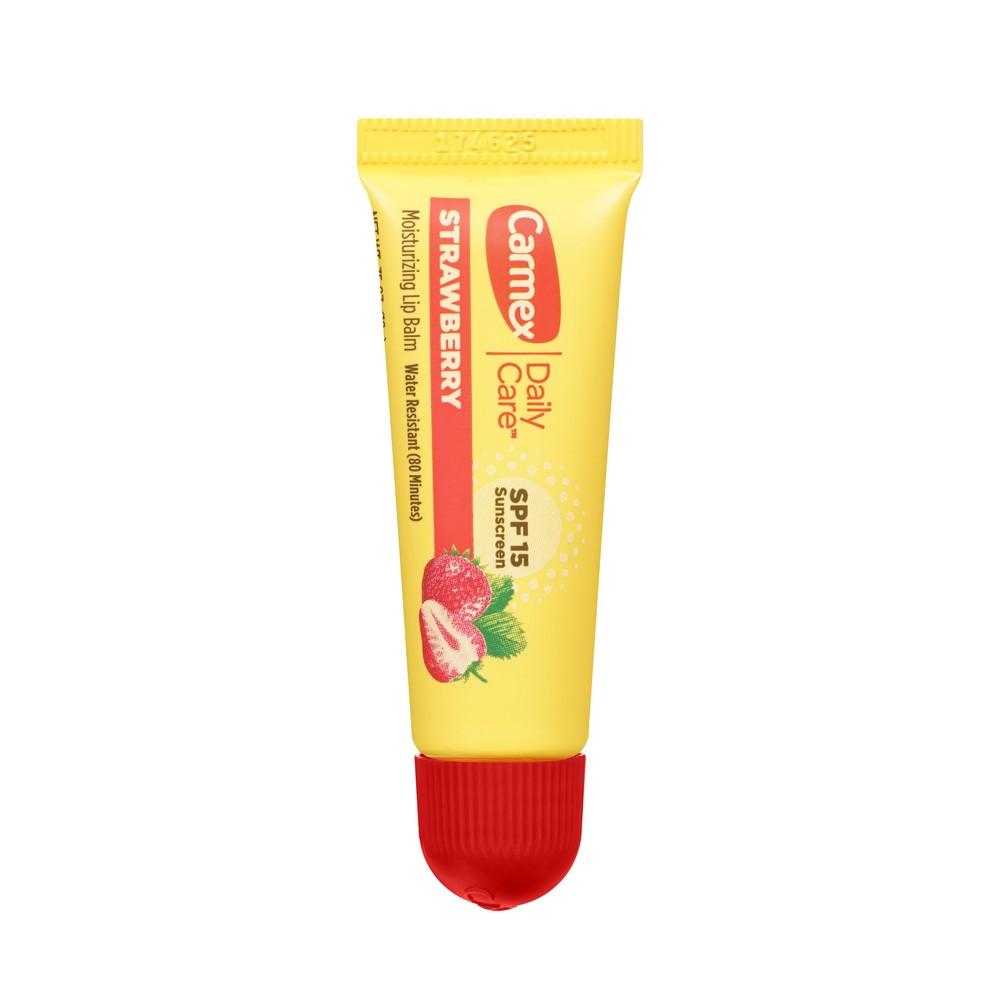 Бальзам для губ Carmex Daily Care Strawberry SPF 15 10мл. Фото 2.