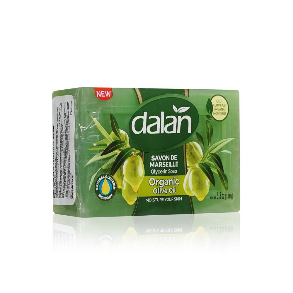 Мыло туалетное Dalan Savon de Marseille " Organic Olive Oil " 150г. Фото 3.