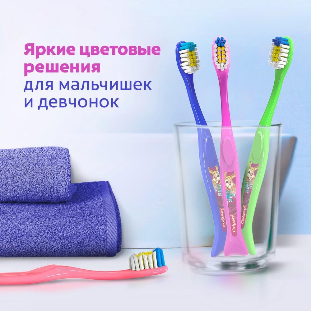 Детская зубная щетка Colgate Доктор заяц супер мягкая 2+. Фото 8.