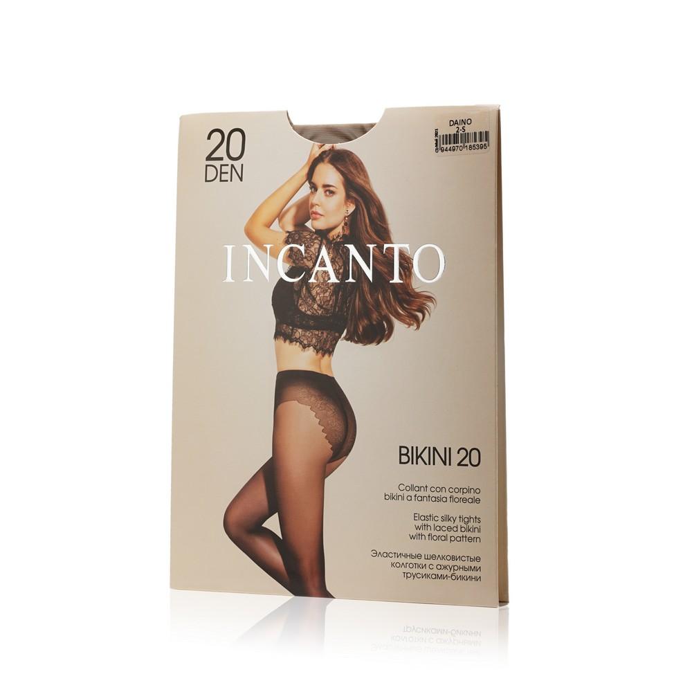 Женские колготки INCANTO Bikini с ажурными трусиками-бикини 20den Daino 2 размер.