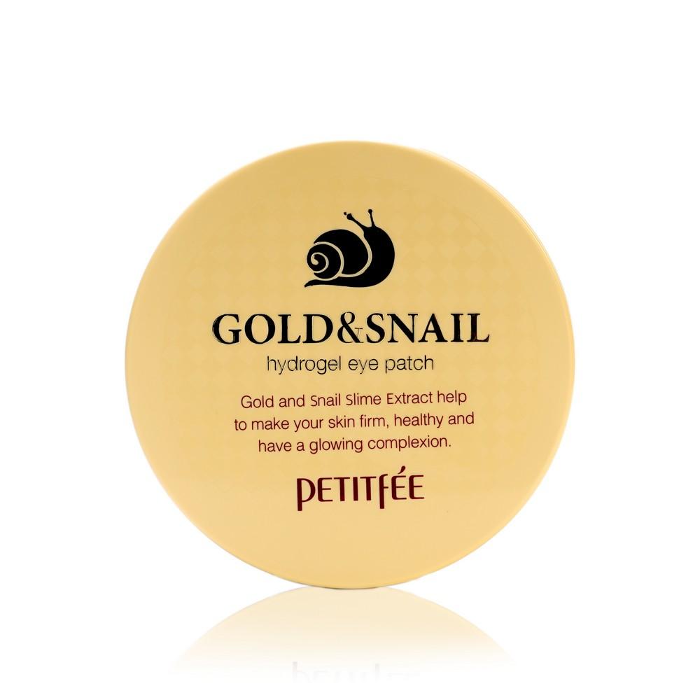 Гидрогелевые патчи PETITFEE для области вокруг глаз " Gold&Snail " , с Золотом и Экстрактом Улитки , 60шт. Фото 2.