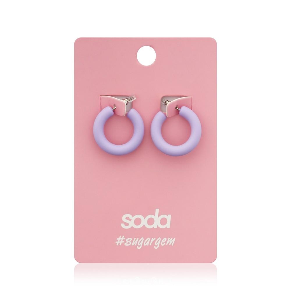 Серьги Soda " Small purple rings ".