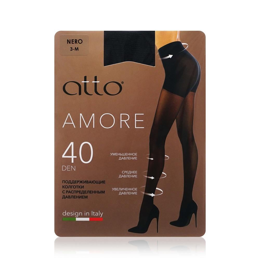 Женские поддерживающие колготки Atto Amore 40den Nero 3 размер. Фото 1.