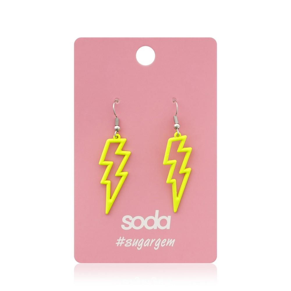 Серьги Soda " Lightning yellow ".