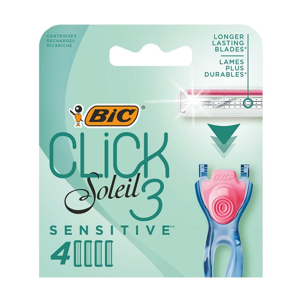 Сменные кассеты для бритья Bic Soleil Click 3 " Sensitive " 4шт. Фото 1.