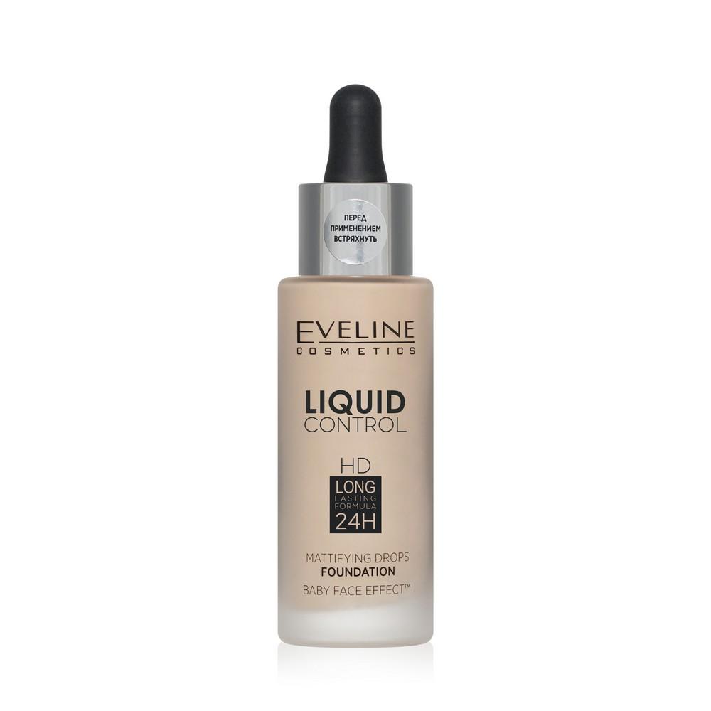 Тональный крем для лица Eveline Liquid control 010 Light beige 32мл.