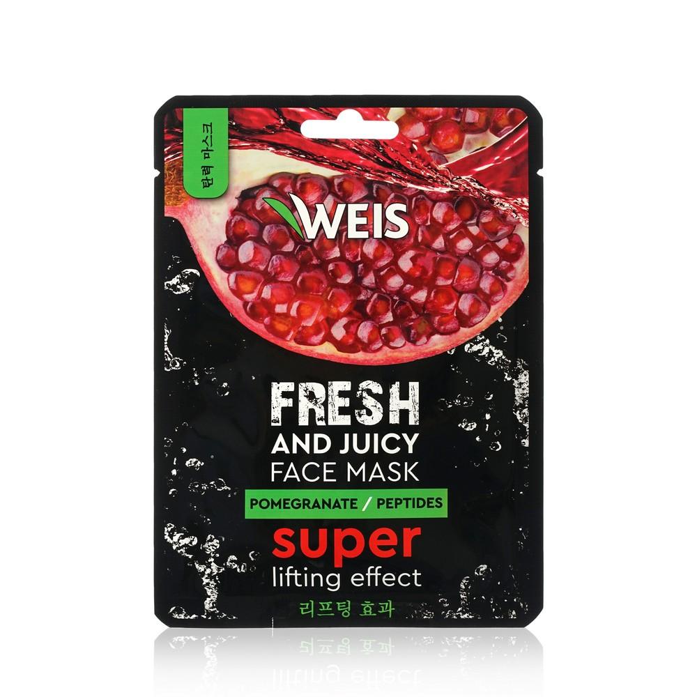 Лифтинг - маска для лица WEIS Fruit Mask " Pomegranate + Peptides " с экстрактом граната и пептидами 25г. Фото 1.