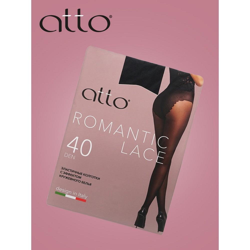 Женские колготки Atto Romantic Lace 40den Nero 3 размер. Фото 7.