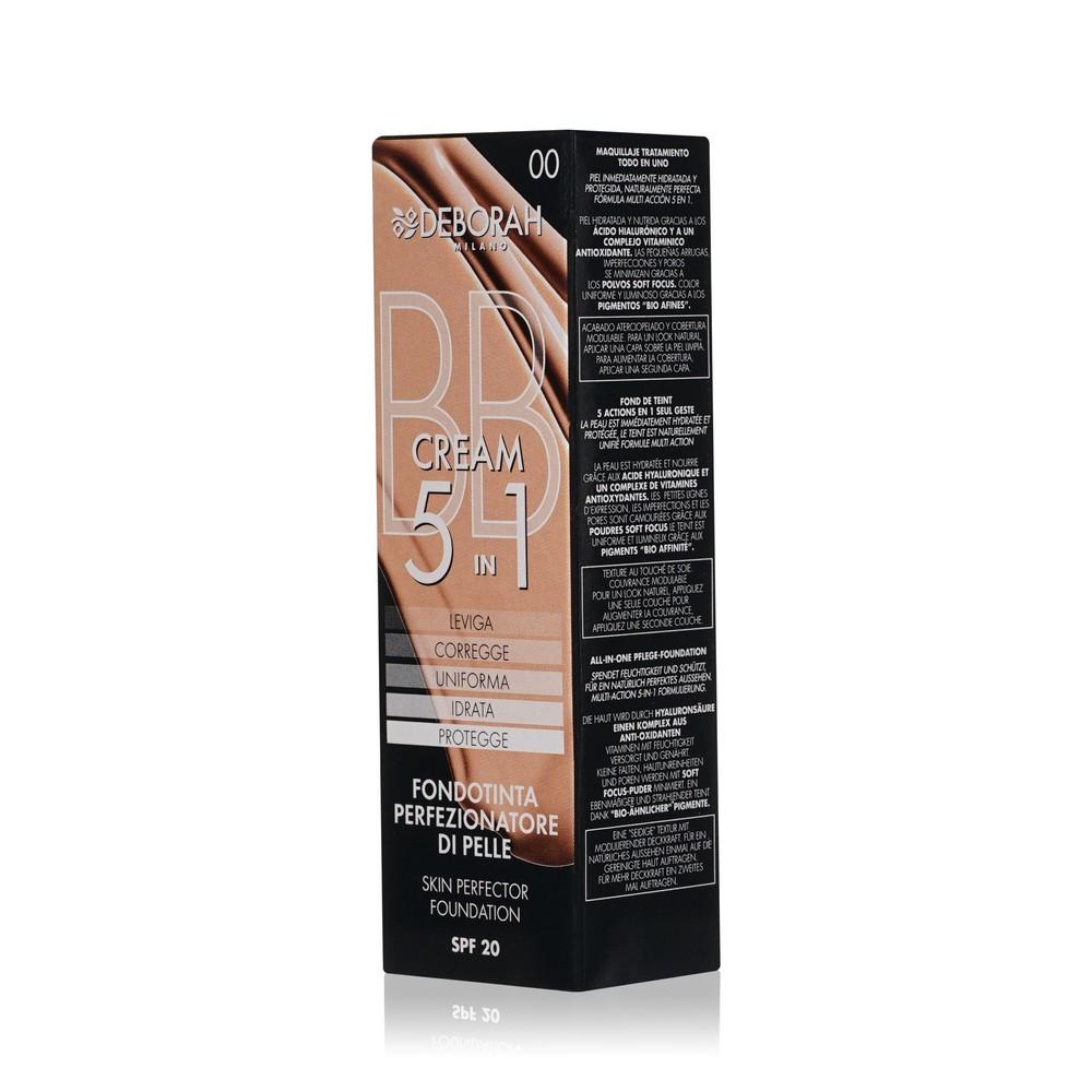 BB крем для лица DEBORAH Milano 5 in 1 Skin Perfector Foundation 00 SPF 20 30мл. Фото 3.