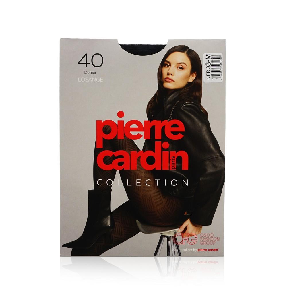 Женские колготки с рисунком Pierre Cardin Losange 40den Nero 3 размер.