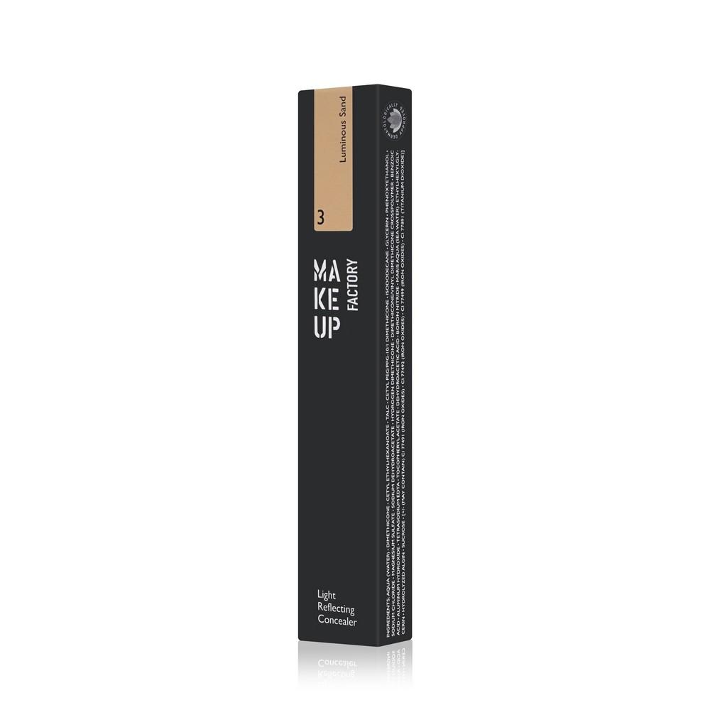 Светоотражающий консилер для лица Make Up Factory Light Reflecting Concealer 3 Luminous Sand 2,5мл. Фото 3.