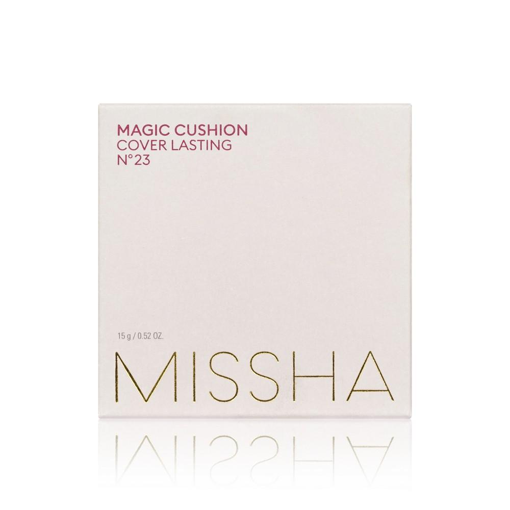 Тональный Кушон для лица Missha Magic Cushion Cover Lasting с устойчивым покрытием 23 15г. Фото 1.