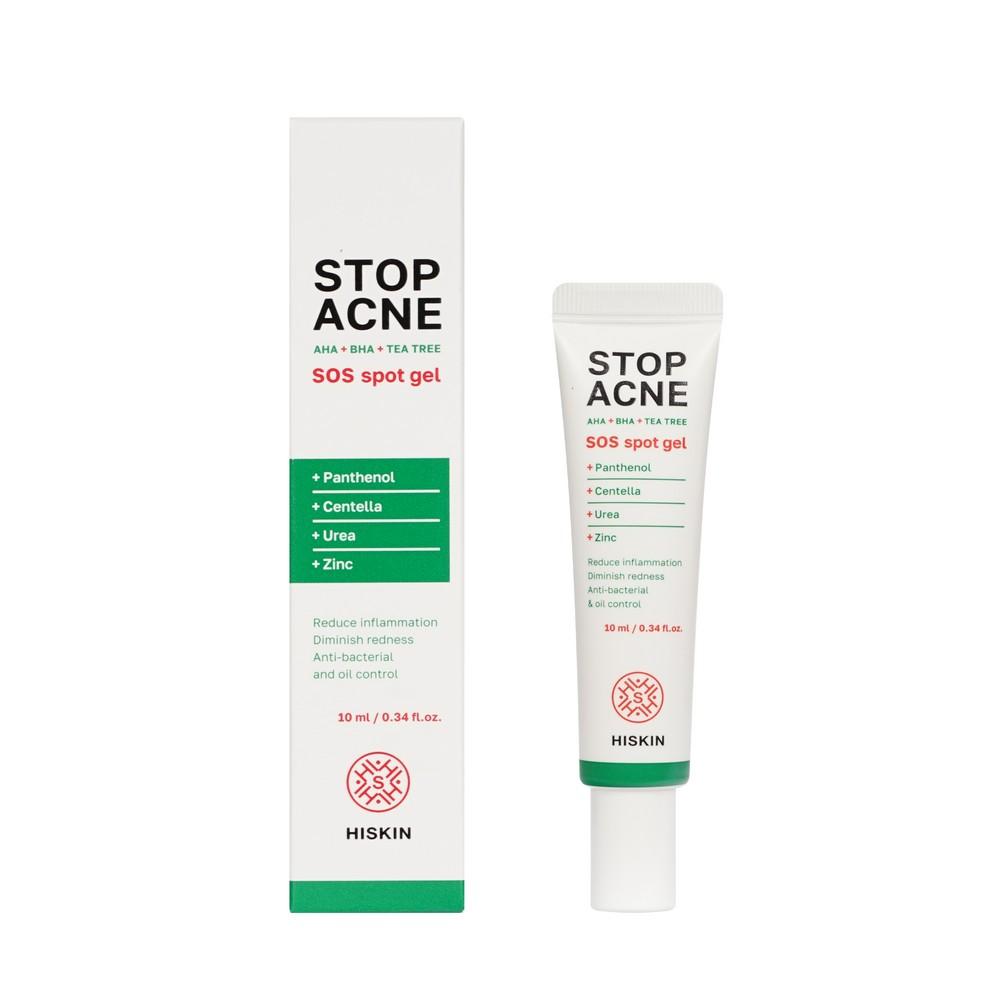 Точечный противовоспалительный sos - гель Hiskin Stop Acne 10мл. Фото 1.