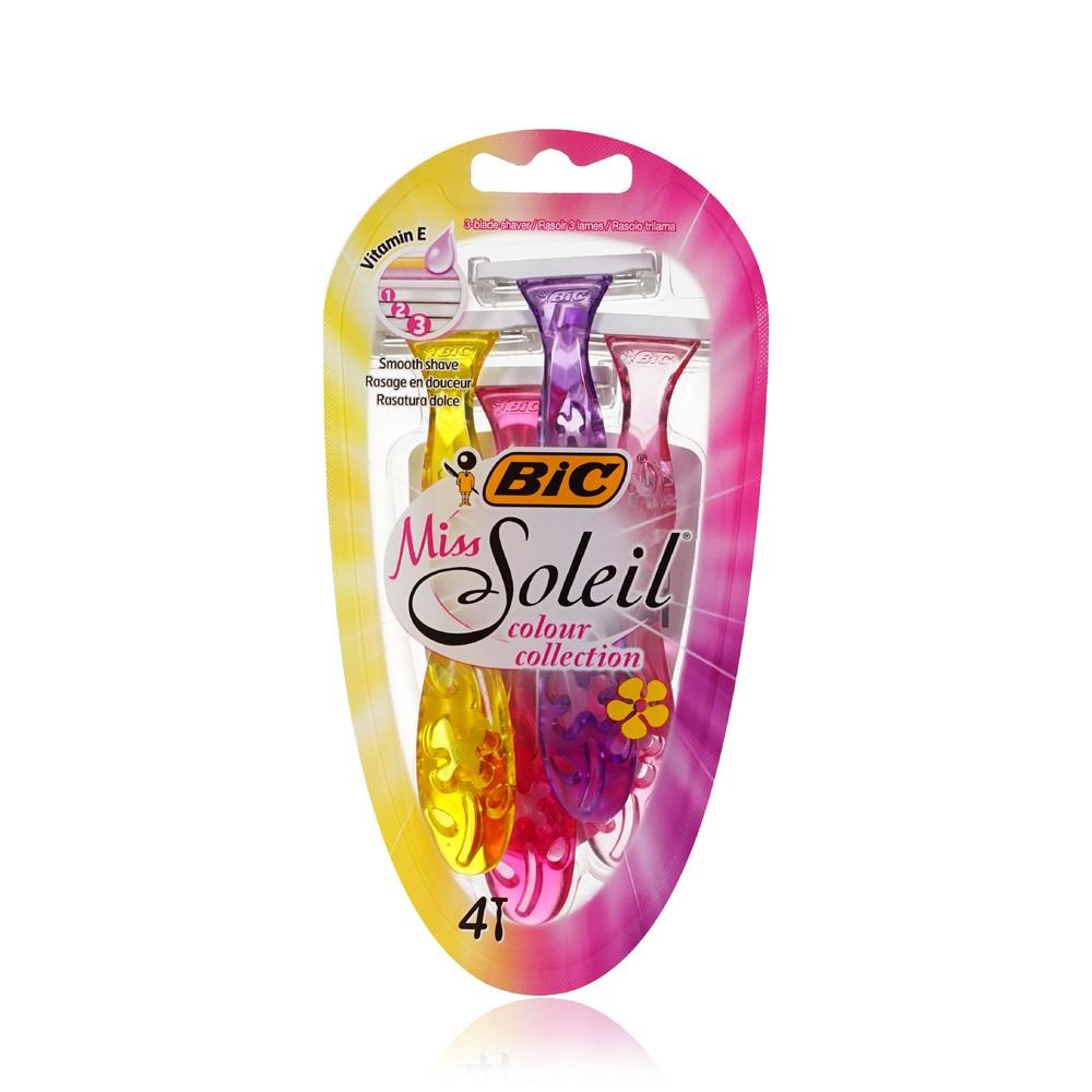 Женский одноразовый станок Bic Miss Soleil colour collection 4шт. Фото 1.