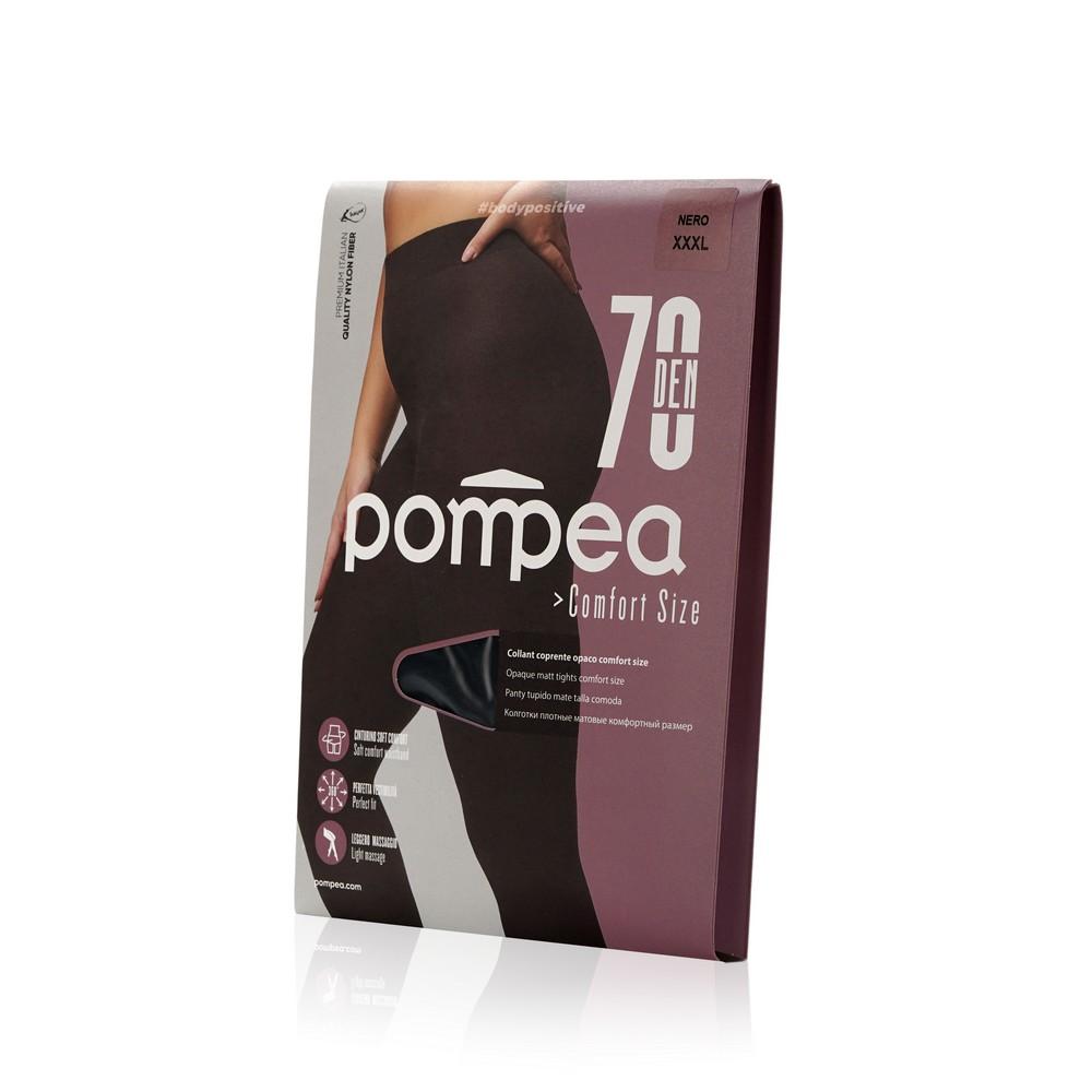 Женские колготки Pompea Comfort Size 70den Nero 7 размер.