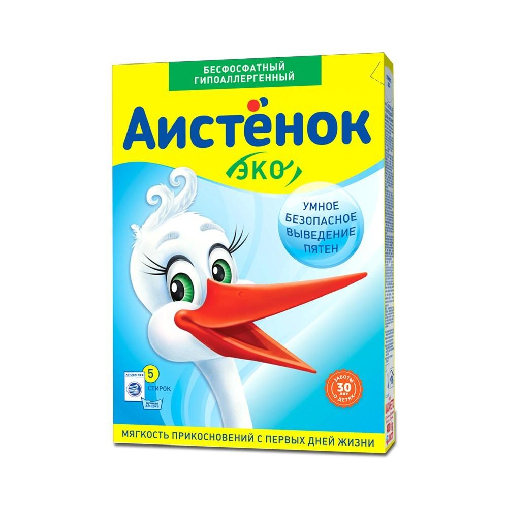 Порошок Аист Аистёнок для ручной и машинной стирки детского белья 400г. Фото 1.