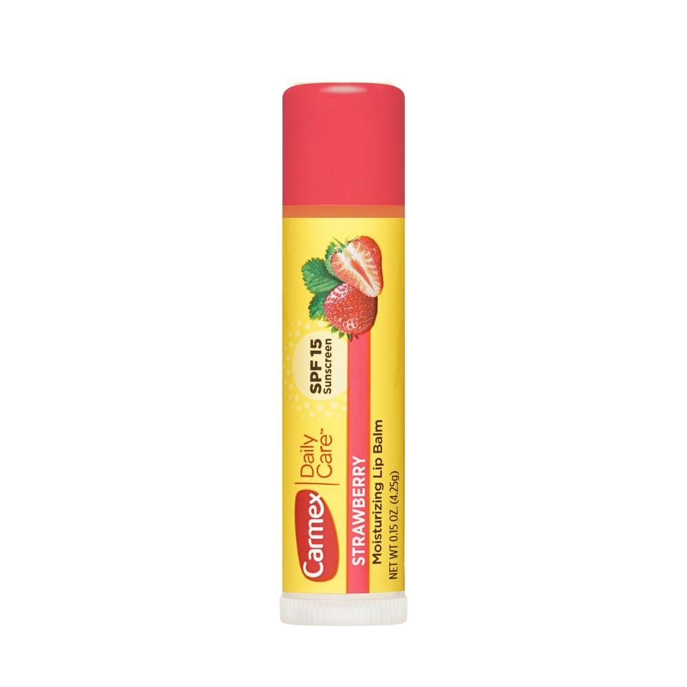 Бальзам для губ Carmex Daily Care Strawberry SPF 15 4,25г. Фото 2.