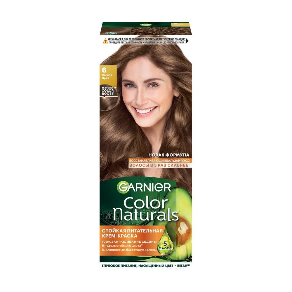 Крем - краска Garnier Color Naturals стойкая для волос 6 Лесной орех. Фото 1.