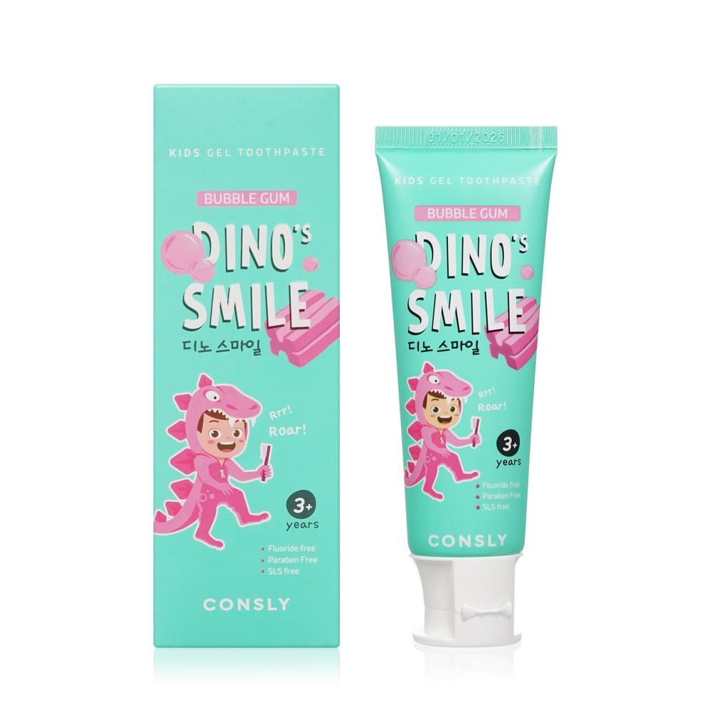 Гелевая зубная паста Consly Dino's Smile Bubble Gum 3+ 60г.