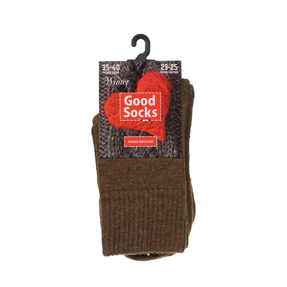 Женские махровые носки Good Socks Winter Коричневый р.35-40. Фото 1.