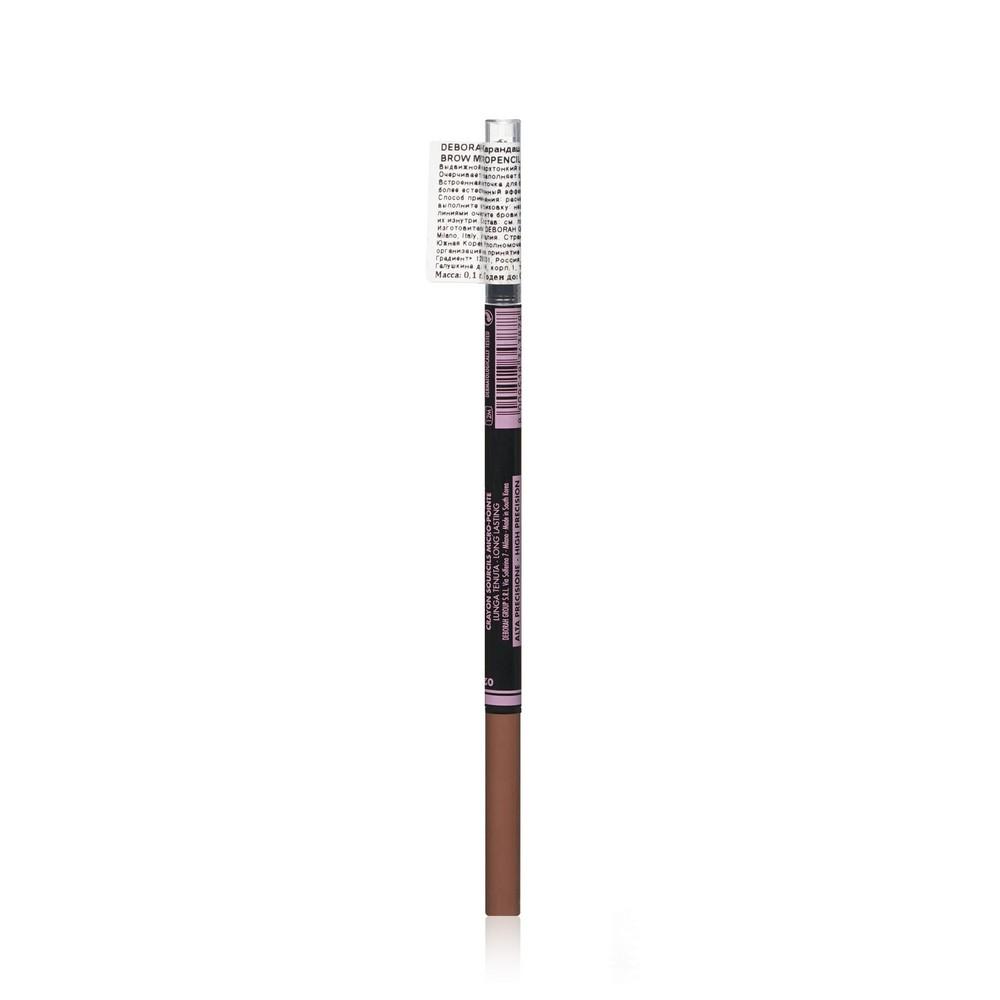 Автоматический карандаш для бровей DEBORAH Milano 24ORE Brow Micropencil 02 0,1г. Фото 4.