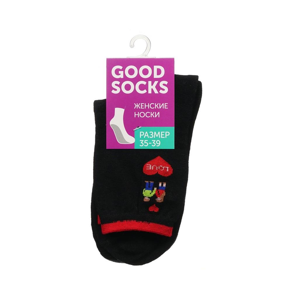 Женские носки Good Socks Мишка/ягодки Черный р.35-39. Фото 1.