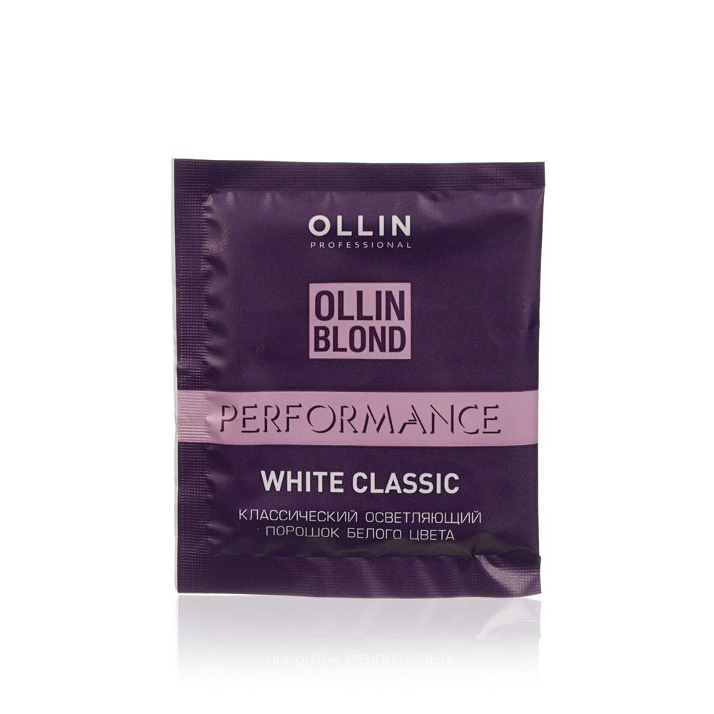 Осветляющий порошок для волос Ollin Professional Performance " Blond White Classic " 30г. Фото 1.