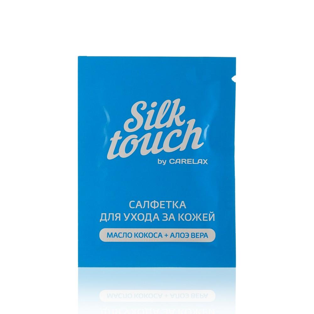 Восковые полоски для ног и рук Carelax Silk Touch с кокосовым маслом + алоэ вера 12шт. Фото 4.