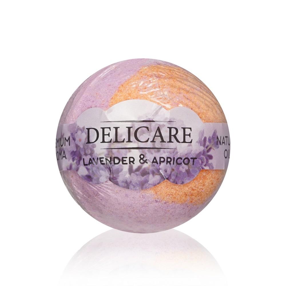 Бурлящий шар для ванны Delicare " Lavender & Apricot " 130г. Фото 1.