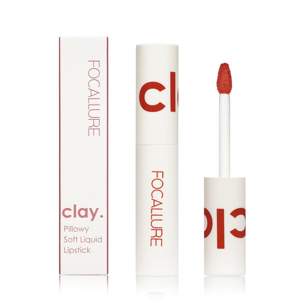 Суперстойкая жидкая помада для губ Focallure Clay Pillowy Soft Liquid Lipstick 203 2г. Фото 1.