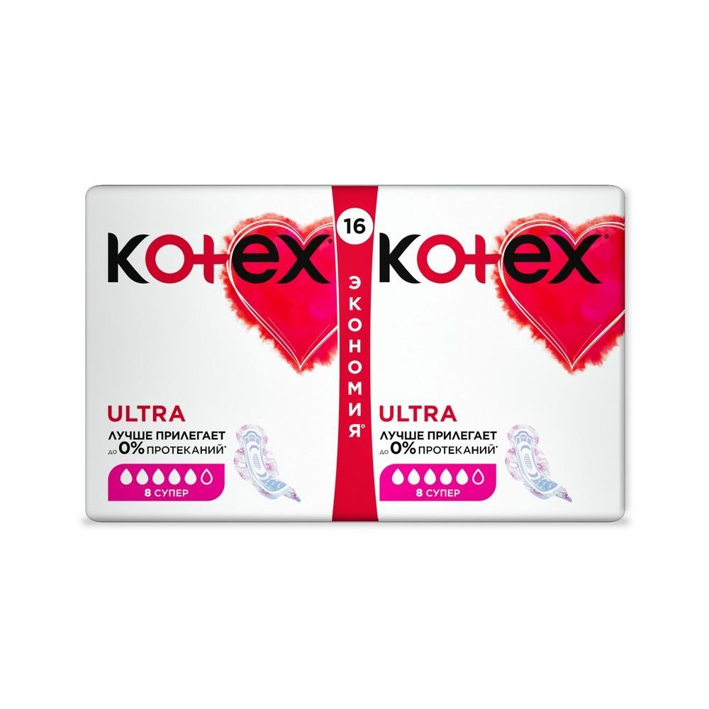 Женские гигиенические прокладки Kotex Ultra Dry Super 16шт.