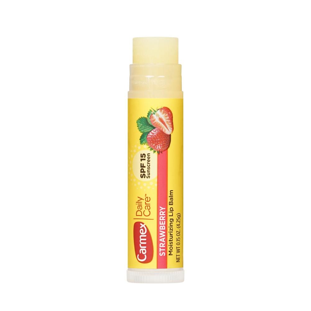 Бальзам для губ Carmex Daily Care Strawberry SPF 15 4,25г. Фото 4.