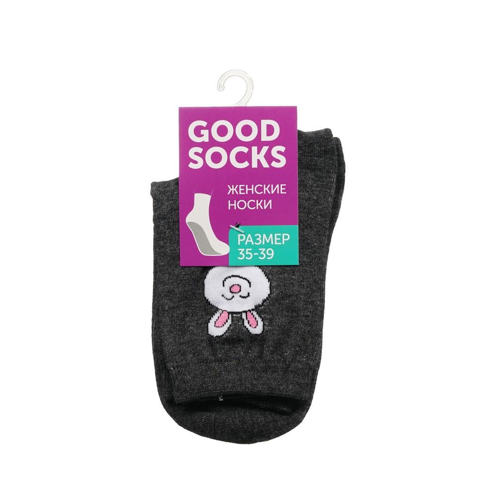 Женские носки Good Socks Заяц Серый р.35-39. Фото 1.