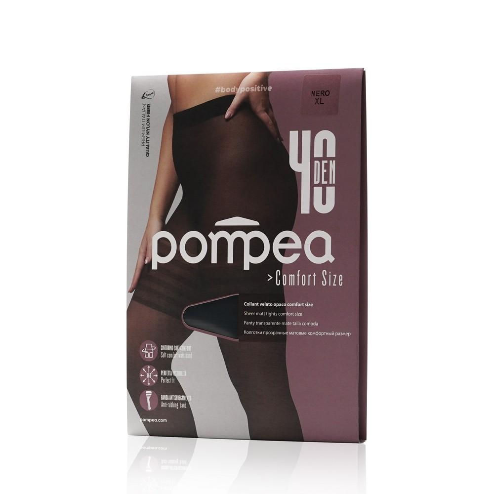 Женские колготки Pompea Comfort Size 40den Nero 5 размер.