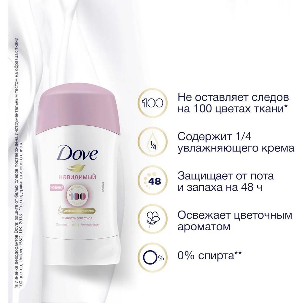 Дезодорант - антиперспирант Dove " невидимый " Нежность лепестков , 40мл. Фото 6.