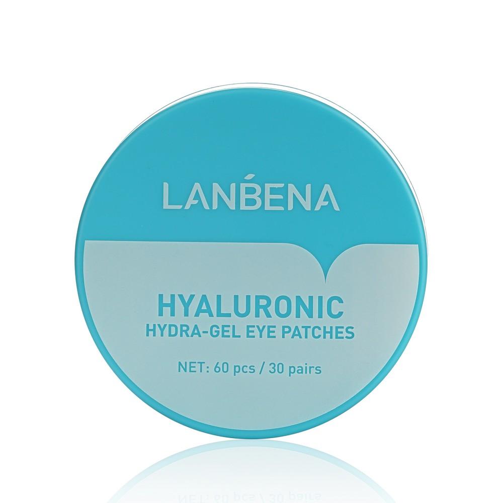 Гидрогелевые патчи для области вокруг глаз Lanbena Hyaluronic Hydra-Gel Eye Patches с гиалуроном 60шт. Фото 2.