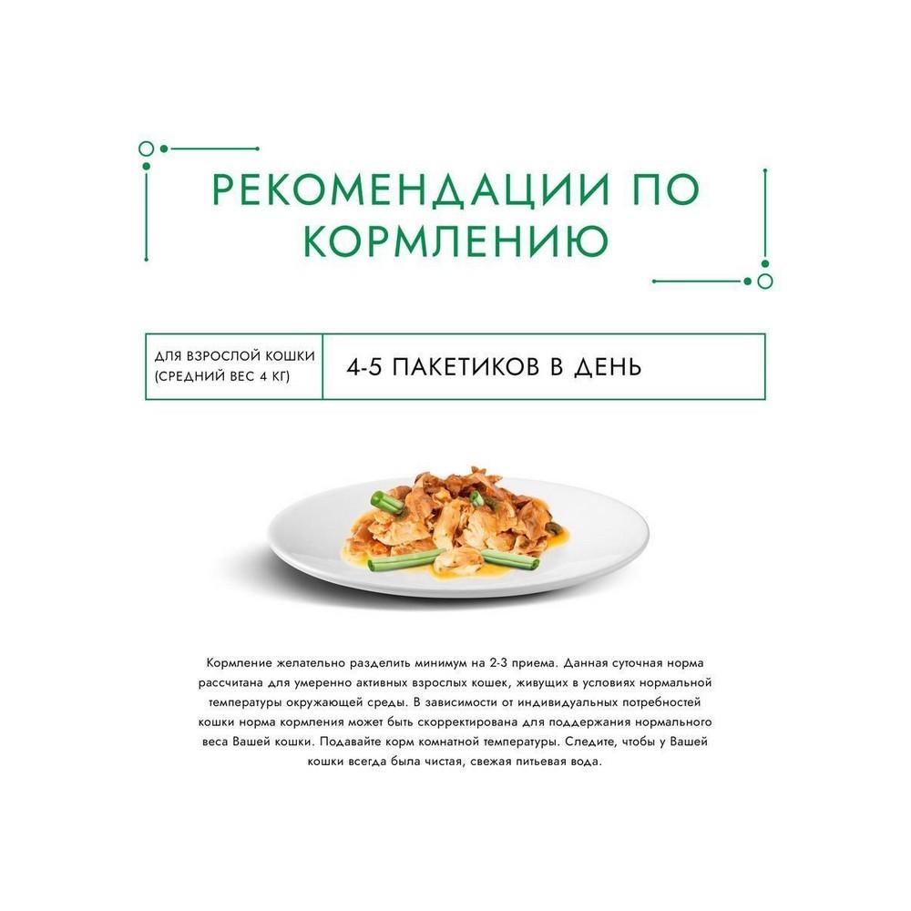 Влажный корм для кошек Gourmet Натуральные рецепты Лосось - гриль с зелёной фасолью 75мл. Фото 3.