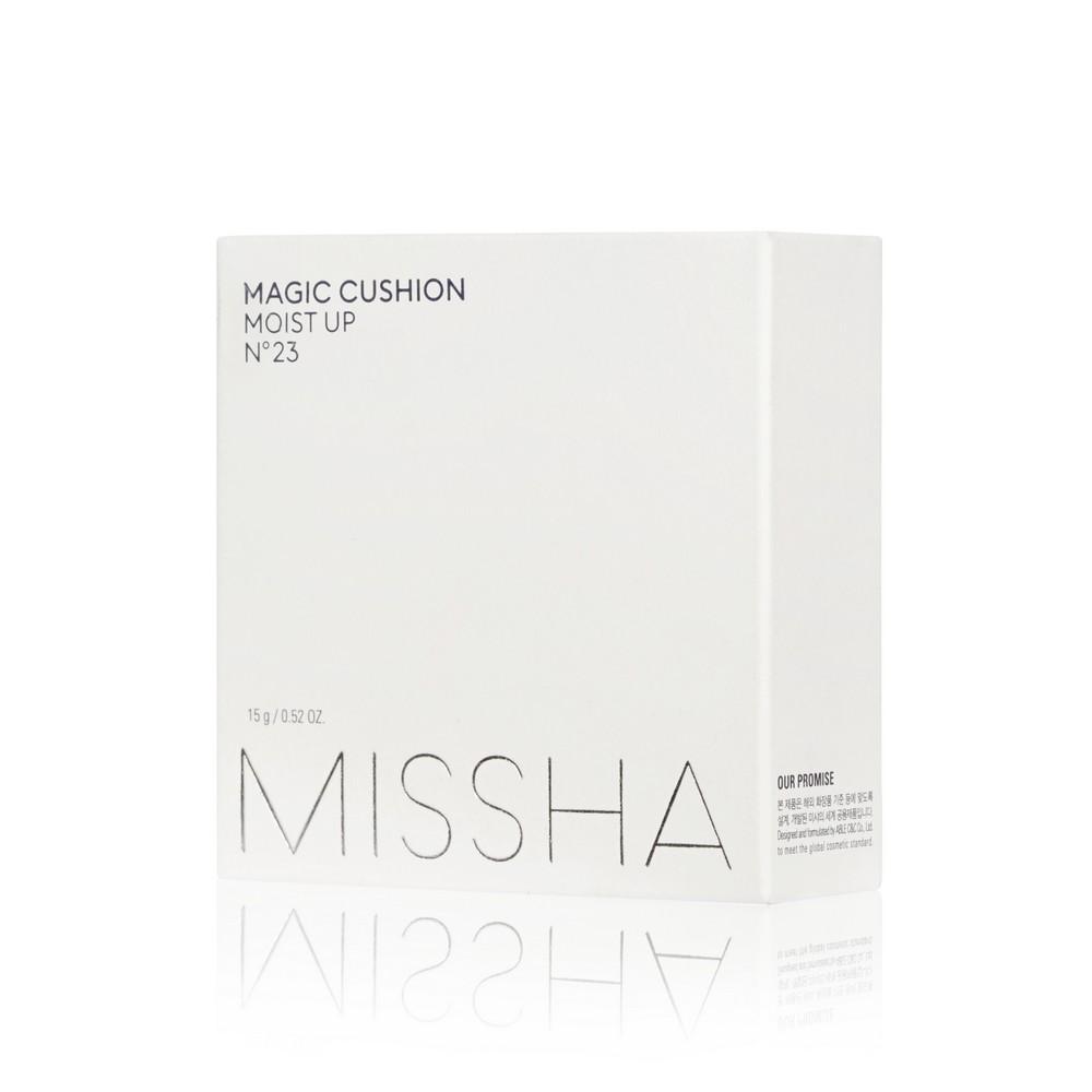 Тональный Кушон для лица Missha Magic Cushion Moist Up с увлажняющим эффектом 23 15г. Фото 3.